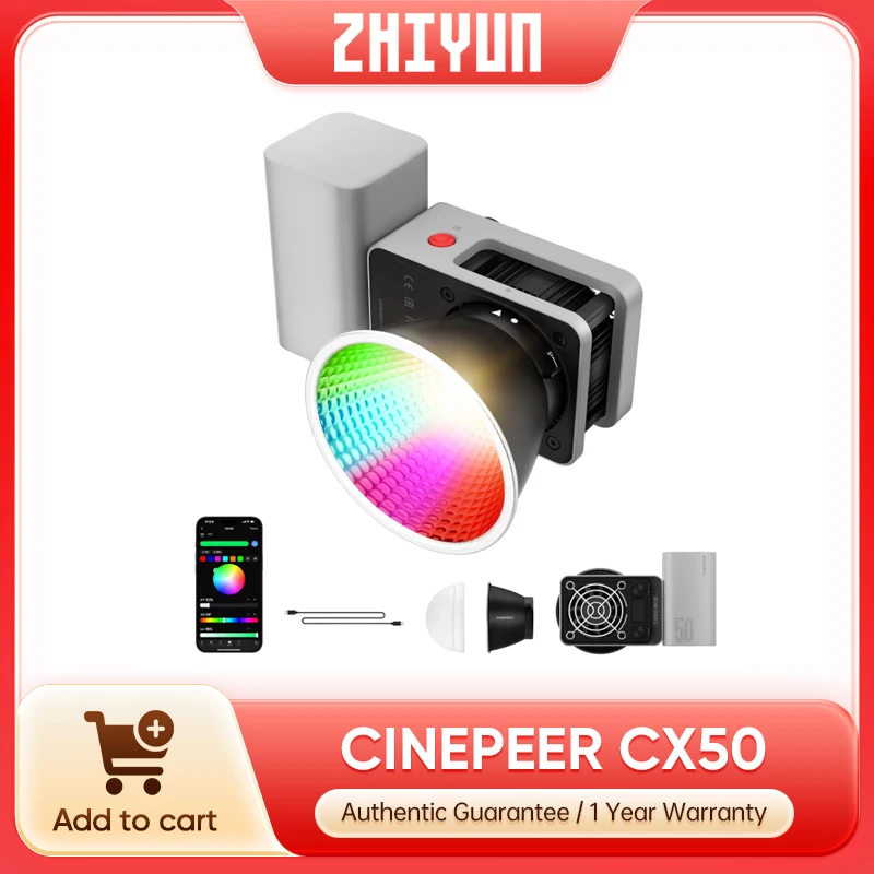Photography Lighting Rgb - Zhiyun CINEPEER CX50 RGB Lampa Wideo