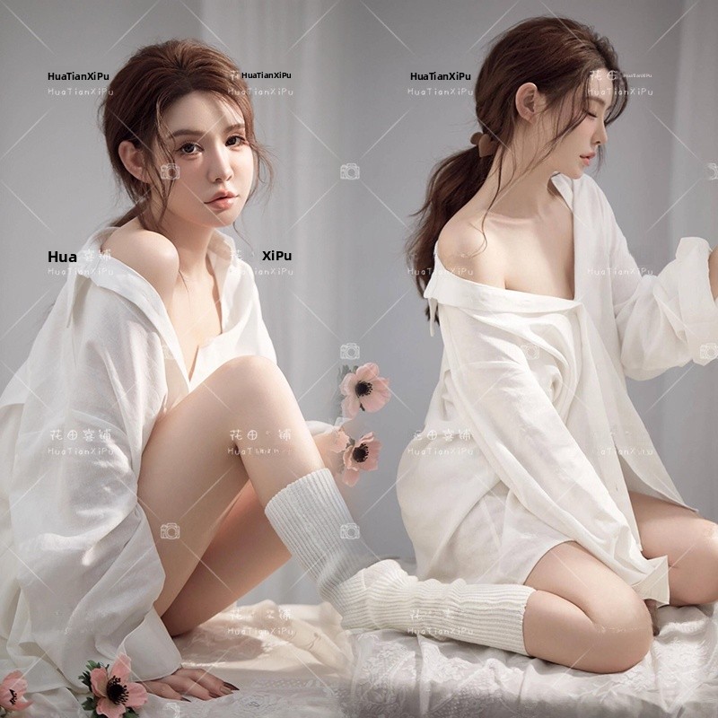 Photography Lighting For Clothing - Biała koszula damska, fotografia studyjna, portret