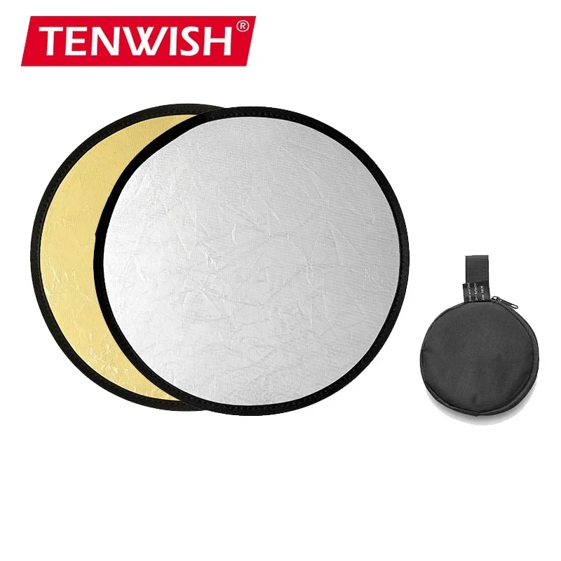 Reflector Disc Silver - TENWISH Photography Mini Reflector 30 cm