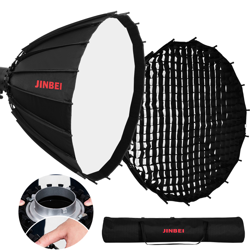 Parabolic Umbrella Deep - JINBEI 120cm Głęboki Reflektor Paraboliczny Speedlite