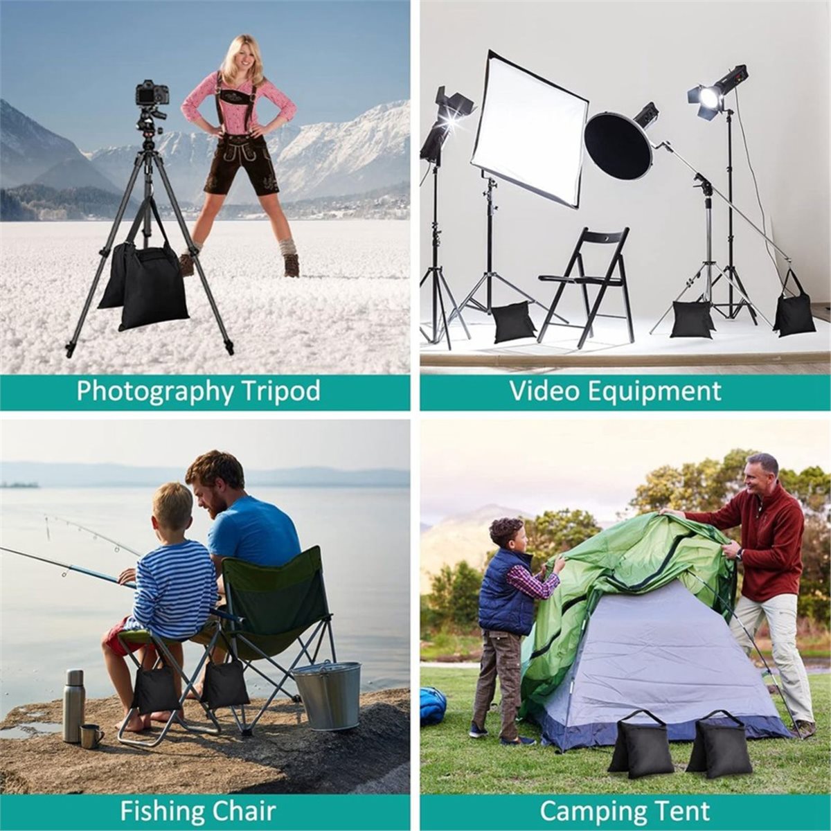 Light Stand Sandbag - DT75BG 8 sztuk worków z piaskiem,