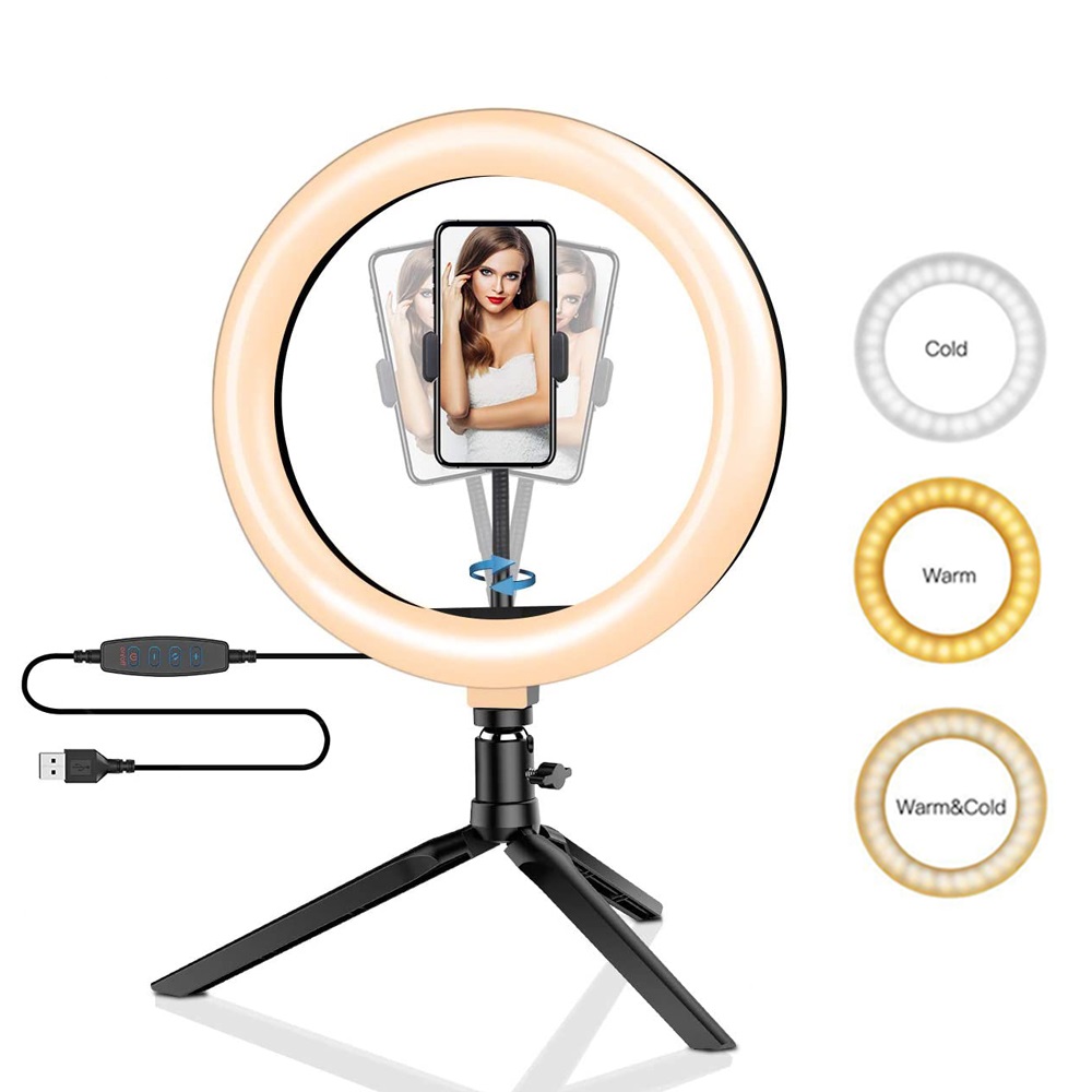 Photography Umbrella Lighting Kit - 26cm 10-calowy pierścień LED do selfie