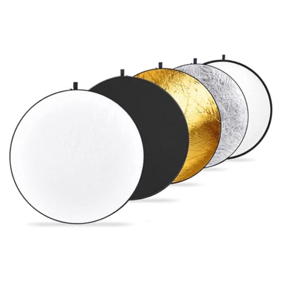 Reflector Disc Silver - 51-calowy/130-centymetrowy dyfuzor odbijający światło 5 w