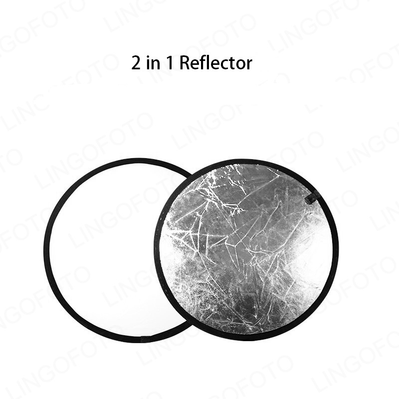 Reflector Disc Silver - 2 w 1, składany okrągły reflektor