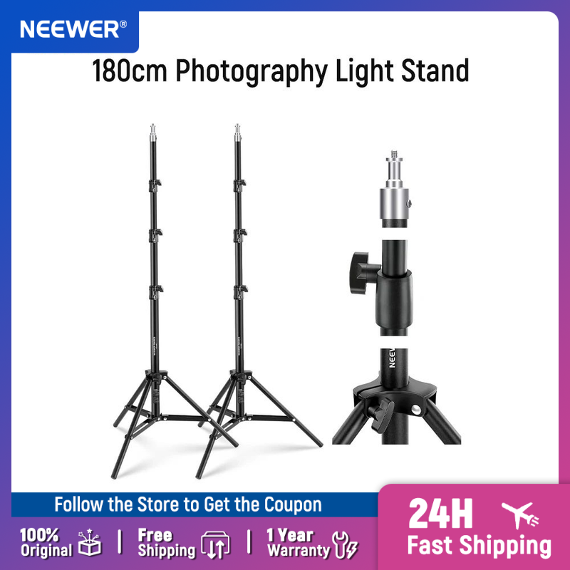 Photography Lighting Basics - NEEWER Basics Statyw oświetleniowy fotograficzny 6ft/180cm,