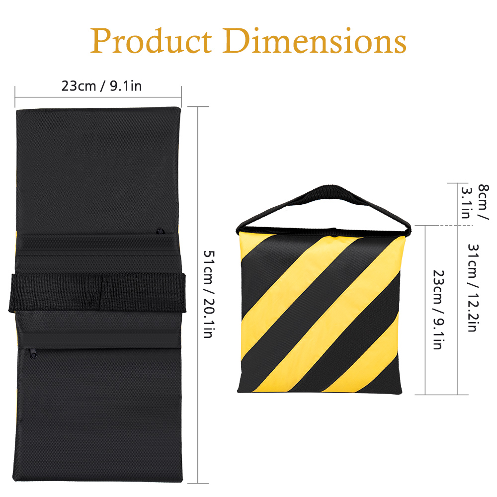 Light Stand Sandbag - Worek z piaskiem SH z czarno-żółtymi