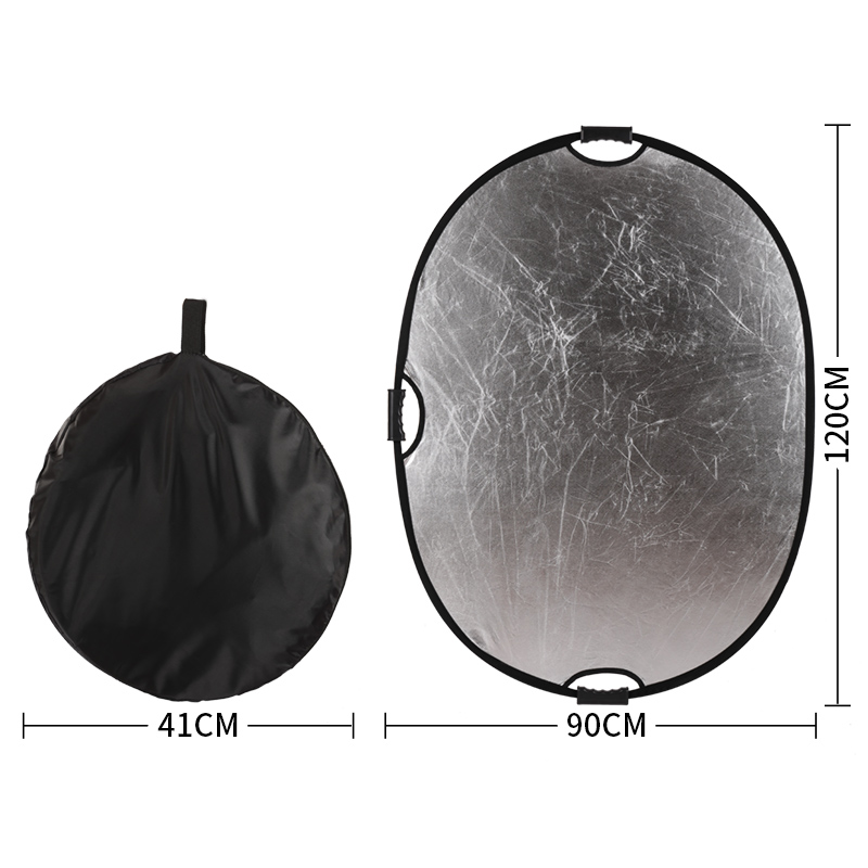 Przenośny reflektor owalny 2w1 – Reflector Disc Silver recenzja i cena