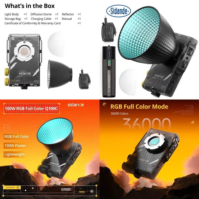 Lampa fotograficzna Sidande Q1 – Photography Lighting Rgb recenzja i cena