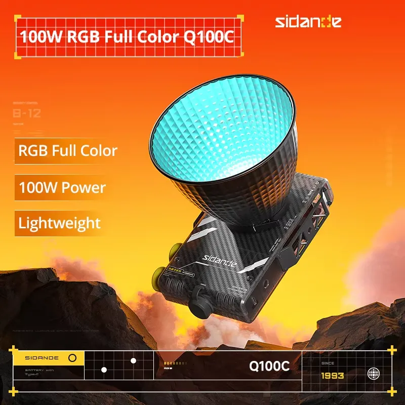 Lampa fotograficzna Sidande Q1 – Photography Lighting Rgb recenzja i cena