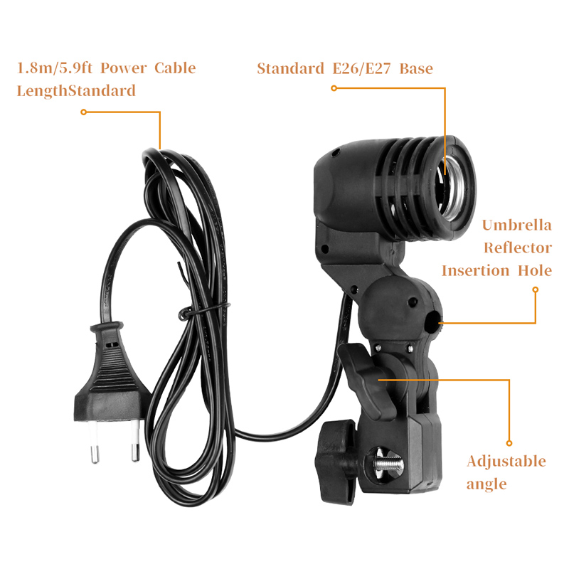 1.8m Kabel Stojak na żarówkę E – Photography Umbrella Lighting Kit recenzja i cena