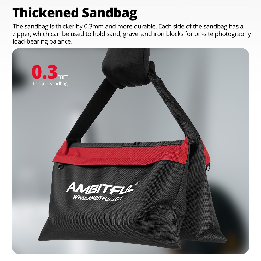 Ambitny 44x33cm nośny worek z  – Light Stand Sandbag recenzja i cena