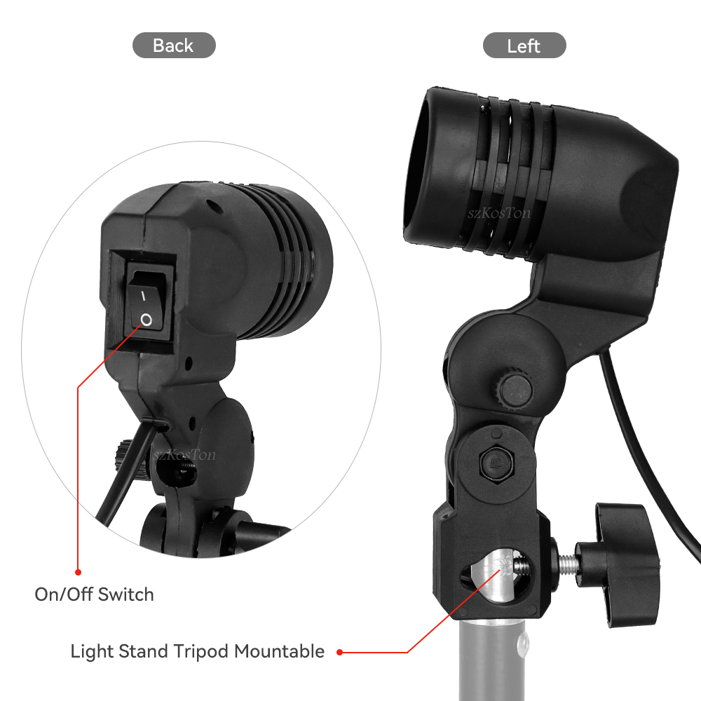 Uchwyt żarówki z pojedynczą gł – Photography Umbrella Lighting Kit recenzja i cena