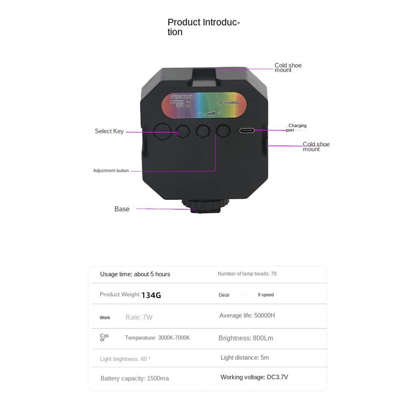Profesjonalna, przenośna mini  – Photography Lighting Rgb recenzja i cena