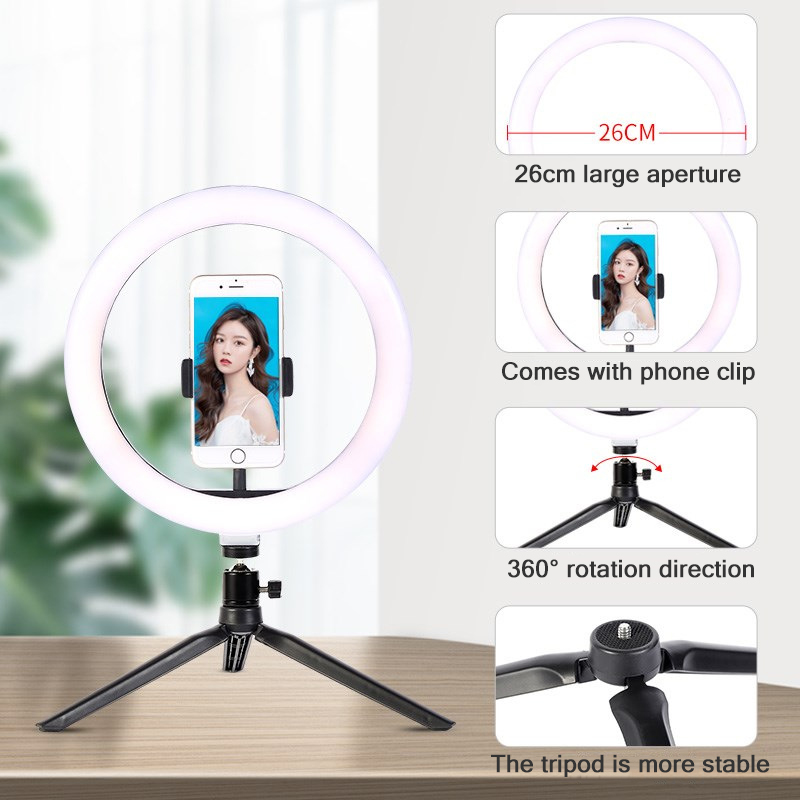 26cm 10-calowy pierścień LED d – Photography Umbrella Lighting Kit recenzja i cena