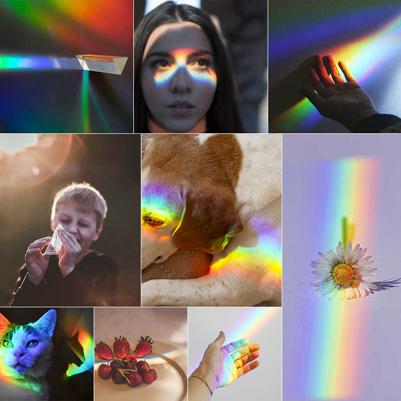 1 szt. Tęczowy Pryzmat Trójkąt – Lighting Glass Photography recenzja i cena