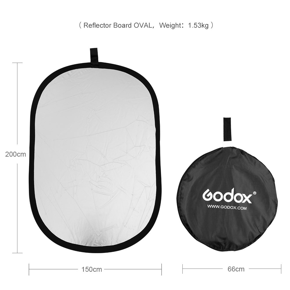 Godox 2w1 Złoty i Srebrny Owal – Reflector Disc Silver recenzja i cena