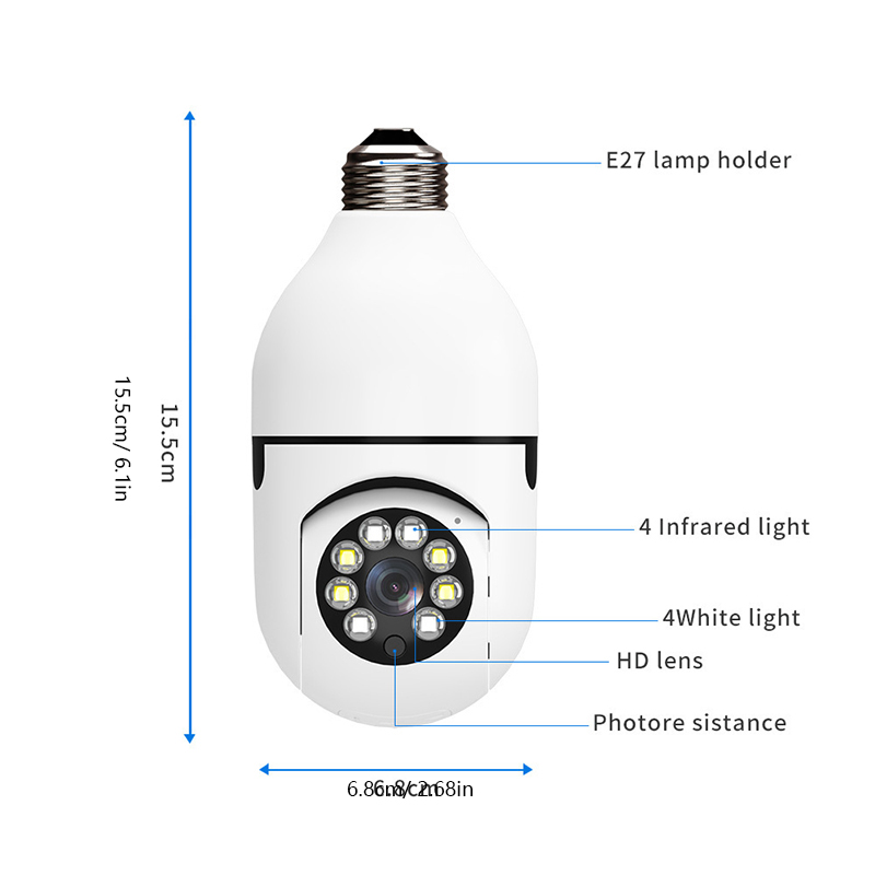 Lampa z żarówką Kamera 360° °  – Photography Lighting Portrait recenzja i cena