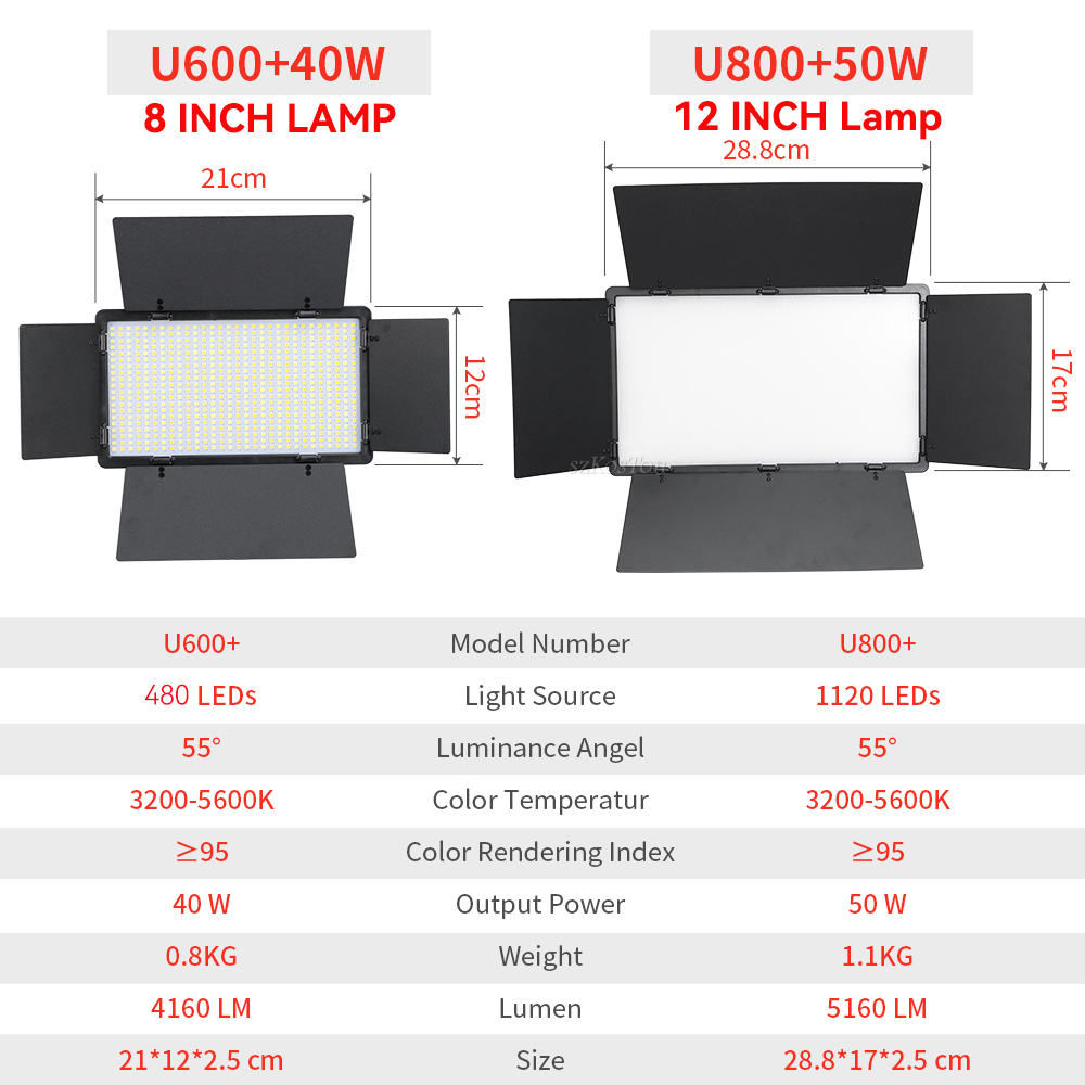 U800 U600 LED Photo Studio Vid – Photography Umbrella Lighting Kit recenzja i cena